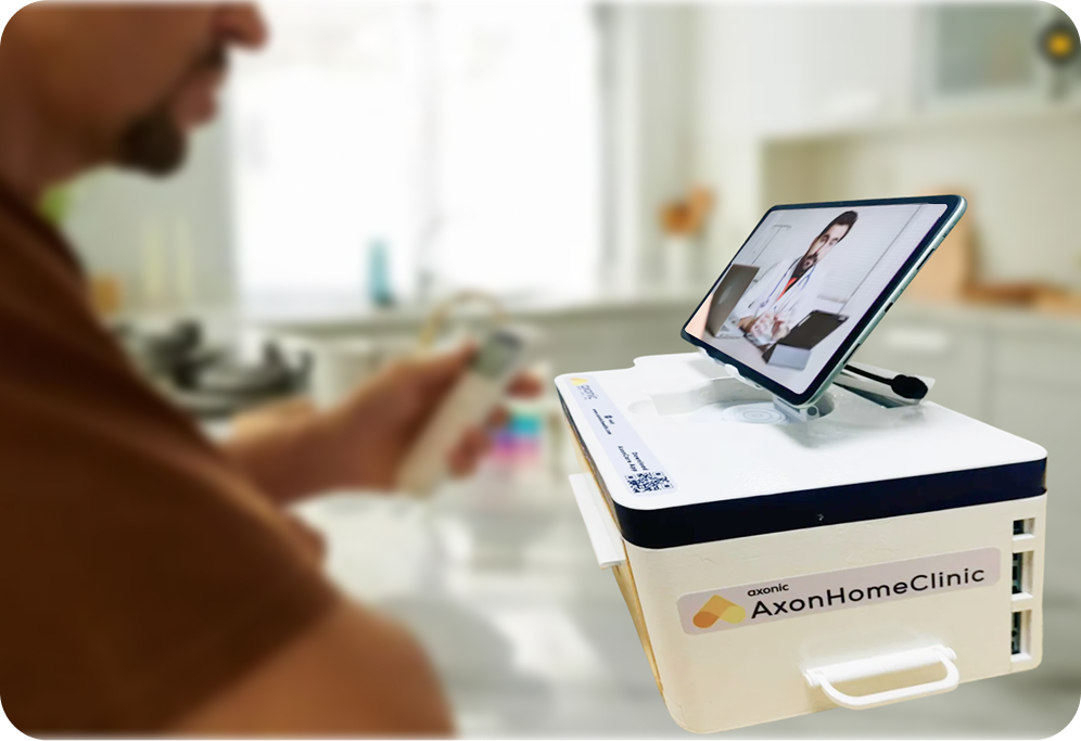 Home-Based Preventive & Chronic Disease Management - AxonHomeClinic feature showing Supports ongoing care for diabetes, hypertension, cardiac and respiratory condit...