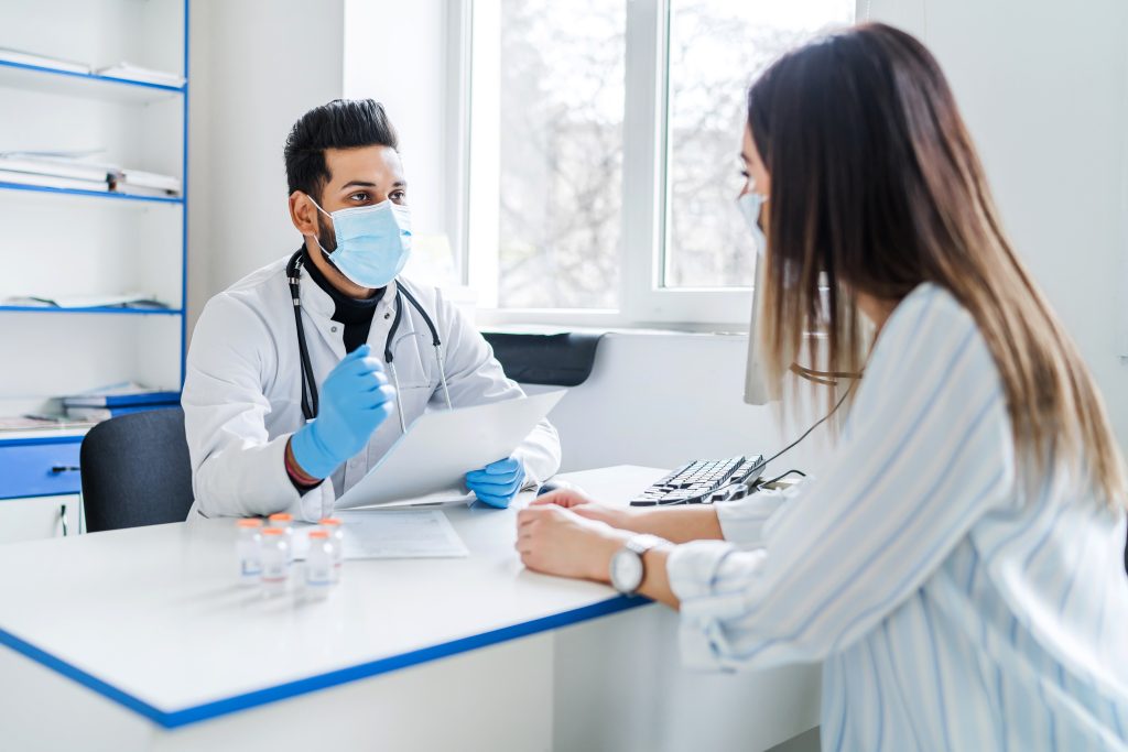 The Indian doctor receives the patient